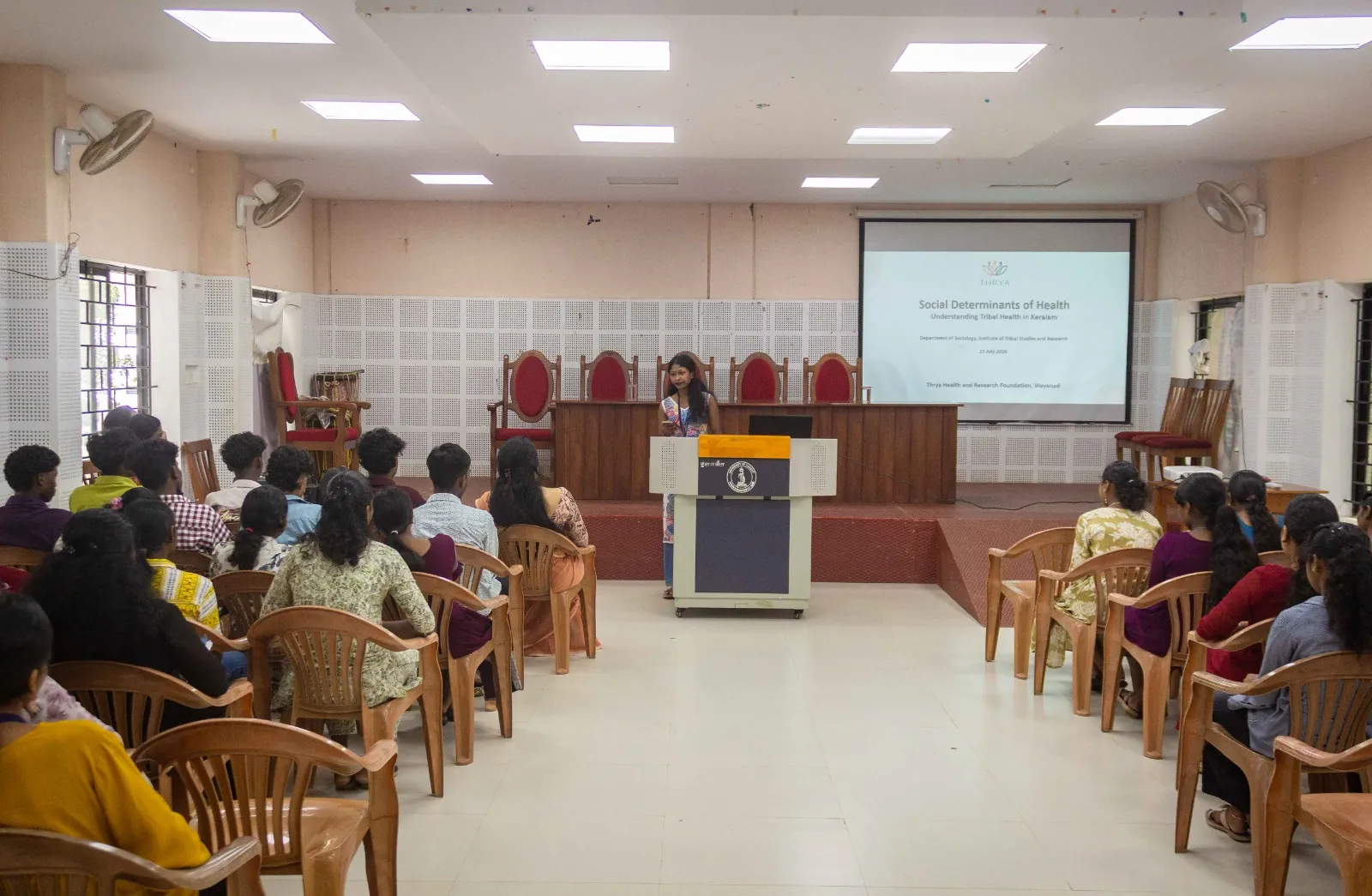 Thrya team reviewing research findings at the field office