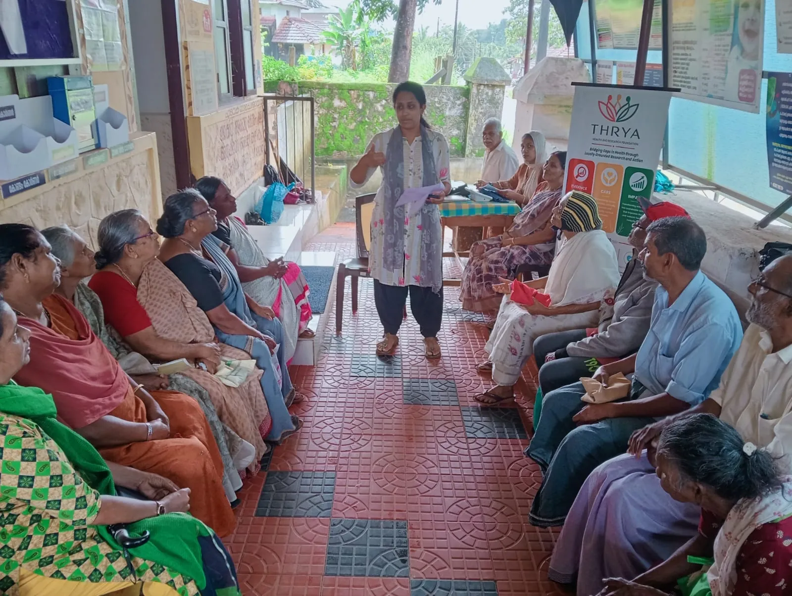 Community members attending the Healthy Ageing Programme launch in Mananthavady